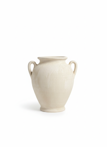 Wazon betonowy biały z dwoma uchwytami 30 cm.png