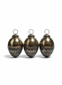 Jajko ozdobne wielkanocne złoto-brązowe z ornamentem 10cm