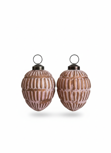 Jajko ozdobne wielkanocne ryflowane różowe 10cm