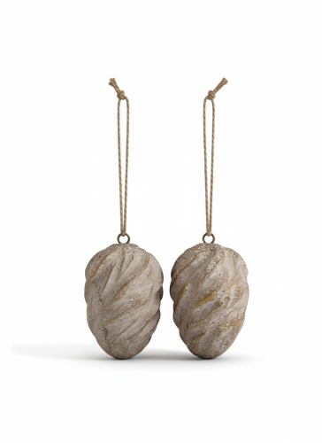 Jajko ozdobne wielkanocne spiralne beżowe 10cm