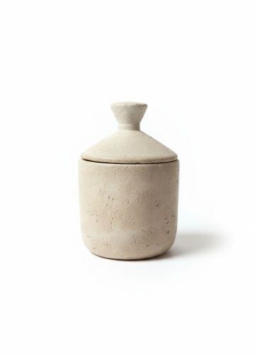 Pojemnik betonowy beżowy z pokrywką 20cm