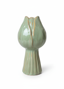 Wazon porcelanowy zielony tulipan 27cm