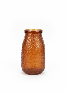 Wazon szklany bursztynowy 20cm