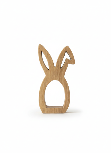 Obrączka do serwetek zając drewniana