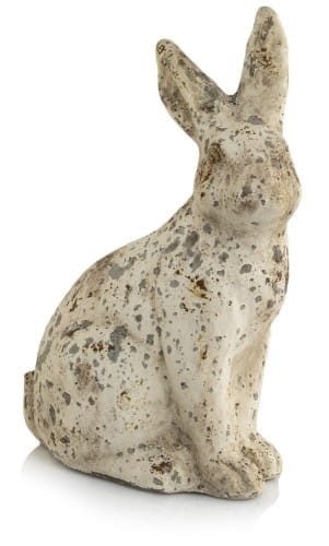 Zając betonowy siedzący postarzany 32cm