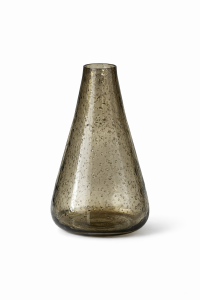 Wazon szklany oliwkowo-szary 25cm