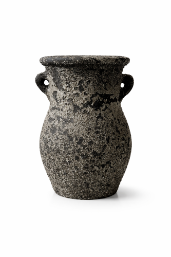 Wazon betonowy postarzany z uchwytami 30cm