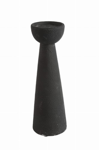 Świecznik betonowy grafitowy postarzany