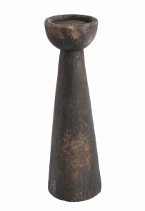 Świecznik betonowy brązowy postarzany 42cm