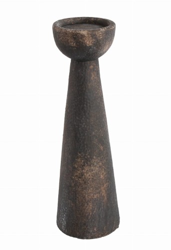 Świecznik betonowy brązowy postarzany