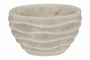 Osłonka betonowa beżowa ryflowana 17cm