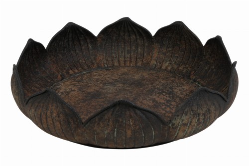 Misa metalowa w kształcie kwiatu brązowa postarzana