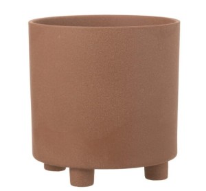 Osłonka ceramiczna rdzawa na nóżkach 27cm