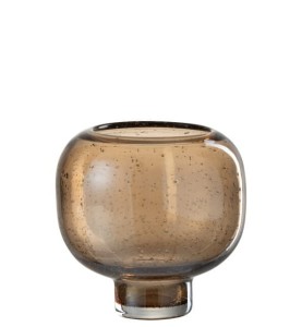 Wazon szklany brązowy 13cm