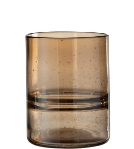 Wazon szklany brązowy 19cm