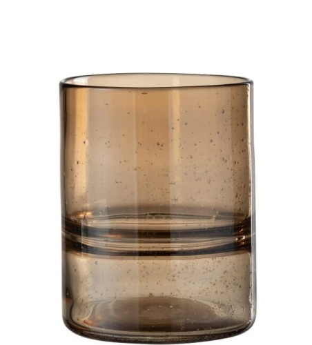 Wazon szklany brązowy 19cm