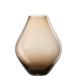 Wazon szklany brązowy 25cm