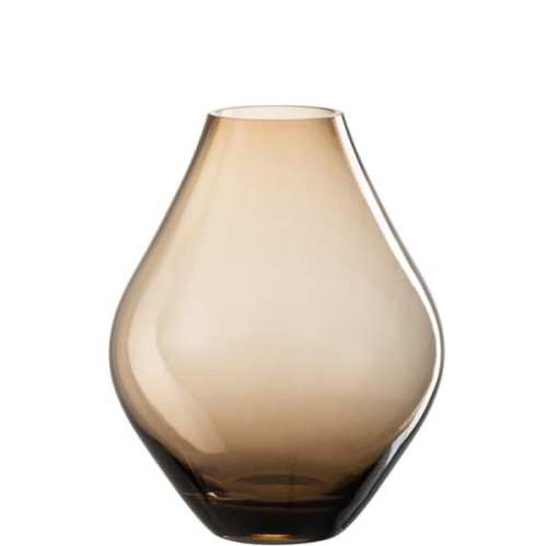 Wazon szklany brązowy 25cm