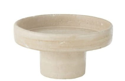 Patera betonowa beżowa na nóżce 28cm