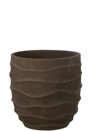 Donica betonowa brązowa postarzana 34cm