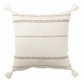 Poduszka bawełniana biała z frędzlami 50x50cm