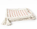 Koc bawełniany z frędzlami 130x170cm