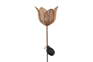 Lampa solarna Tulipan rdzawa 104cm