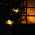 Lampa solarna Kwiat rdzawa 105cm
