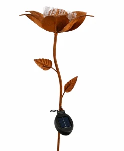 Lampa solarna Kwiat rdzawa 105cm