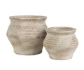 Osłonka ceramiczna kremowa pękata 20,5x17,5cm