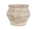 Osłonka ceramiczna kremowa pękata 17,5x15,5cm