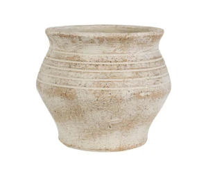Osłonka ceramiczna kremowa pękata 17,5x15,5cm