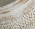 Osłonka ceramiczna kremowa postarzana 13,5x9cm