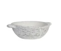 Misa ceramiczna biała postarzana 37x29x10cm