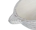 Misa ceramiczna biała postarzana 37x29x10cm