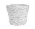 Osłonka ceramiczna biała postarzana 14x12cm