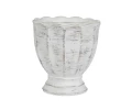 Osłonka ceramiczna biała postarzana puchar 14x15cm