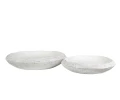 Misa ceramiczna biała postarzana 41,5x9cm
