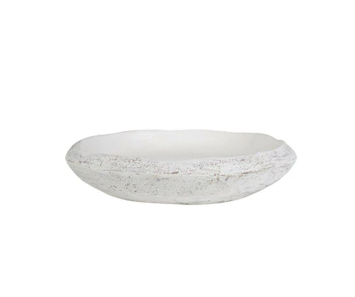 Misa ceramiczna biała postarzana 33x7cm