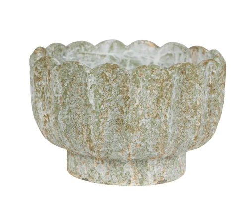 Osłonka betonowa postarzana na nóżce 20x13cm