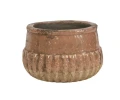 Osłonka szkliwiona brązowa postarzana 18,5x11cm