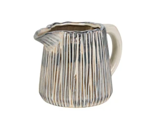 Dzbanek ceramiczny prążkowany 22,5x15,5cm