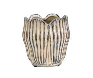 Osłonka ceramiczna prążkowana 17x17cm