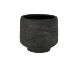 Osłonka ryflowana brązowa postarzana 18x15cm