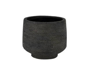 Osłonka ryflowana brązowa postarzana 18x15cm