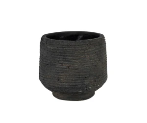 Osłonka ryflowana brązowa postarzana 12x11cm