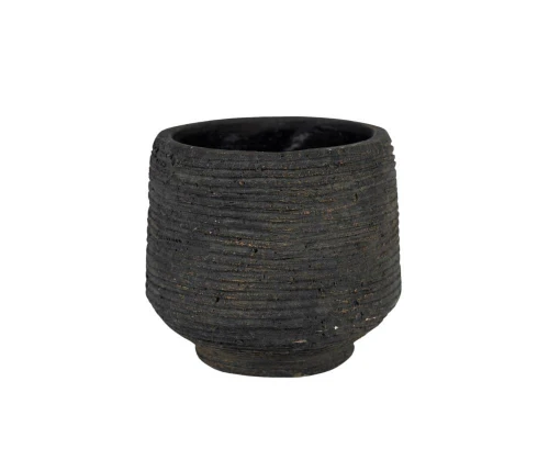 Osłonka ryflowana brązowa postarzana 12x11cm