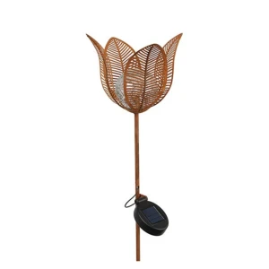 Lampa solarna Tulipan rdzawa 104cm