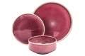 Zestaw obiadowy ceramiczny fioletowy