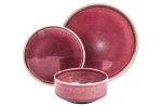 Zestaw obiadowy ceramiczny fioletowy
